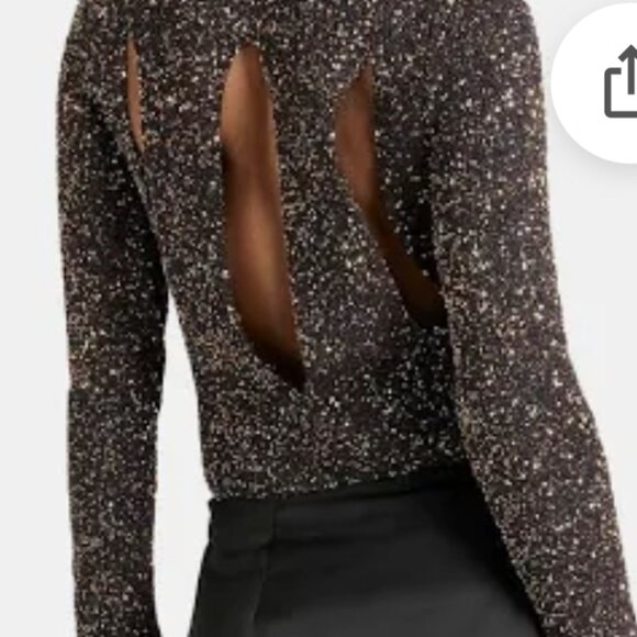 Cutout Sequined Crochet-knit Turtleneck Sweater - Size M - Made in Italy - Picture 4 of 4